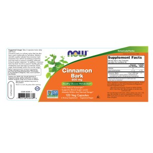 Канела (Cinnamon Bark) 600 мг веге 120 капсули | Now Foods