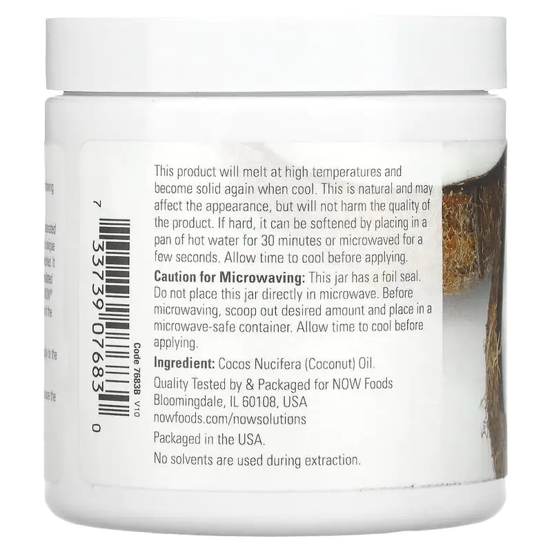Coconut Oil Natural Skin & Hair Revitalizing 207 мл | Now Foods Coconut Oil Natural Skin & Hair Revitalizing 207 мл | Now Foods