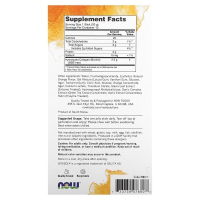 Collagen Jelly Beauty Complex 10 желирани пръчици | Now Foods