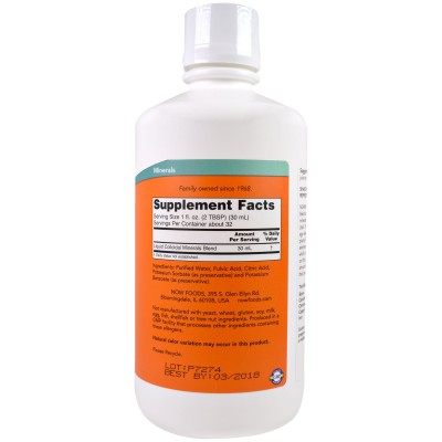 Colloidal Minerals 946 мл | Now Foods Colloidal Minerals 946 мл | Now Foods