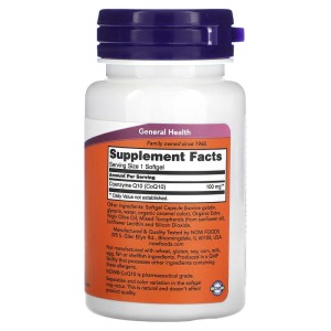 CoQ10 100 мг 50 гел-капсули | Now Foods