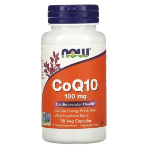 CoQ10 100 мг with Hawthorn Berry 90 веге капсули | Now Foods