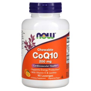 CoQ10 200 мг 90 таблетки за смучене | Now Foods