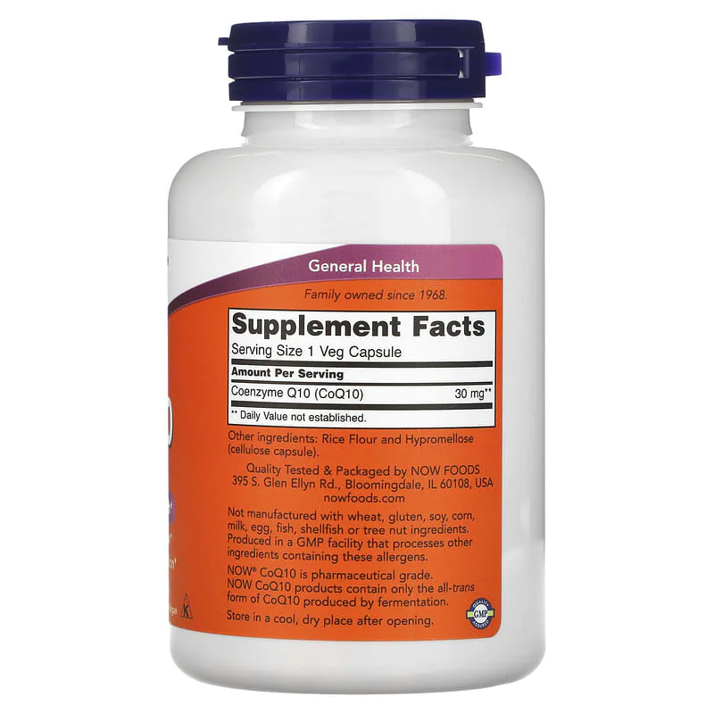 CoQ10 30 мг 240 веге капсули | Now Foods CoQ10 30 мг 240 веге капсули | Now Foods