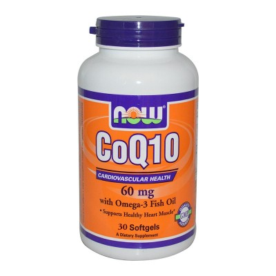 CoQ10 60 мг + Omega 3 30 дражета | Now Foods Увеличава енергията Влияе благотворно на нервната система Има изразена антиоксидантна активност Активира регенериращите процеси Нормализира артериа CoQ10 60 мг + Omega 3 30 дражета | Now Foods Увеличава енергия