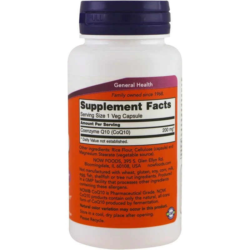 CoQ10 200 мг 60 веге капсули | Now Foods CoQ10 200 мг 60 веге капсули | Now Foods