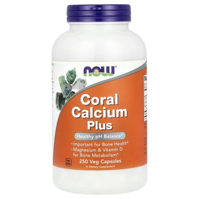 Coral Calcium Plus 250 веге капсули | Now Foods Coral Calcium Plus 250 веге капсули | Now Foods