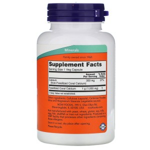 Coral Calcium 1000 мг 100 веге капсули | Now Foods