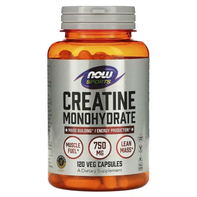 Creatine Monohydrate 750 мг 120 веге капсули | Now Foods Creatine Monohydrate 750 мг 120 веге капсули | Now Foods