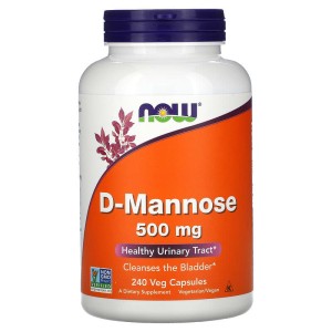 D-Mannose 500 мг 240 веге капсули | Now Foods