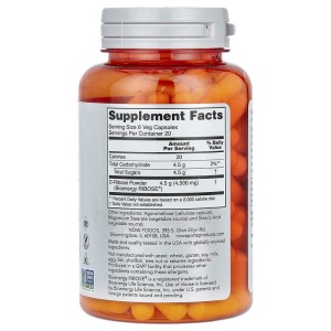 D-Ribose 750 мг 120 веге капсули | Now Foods