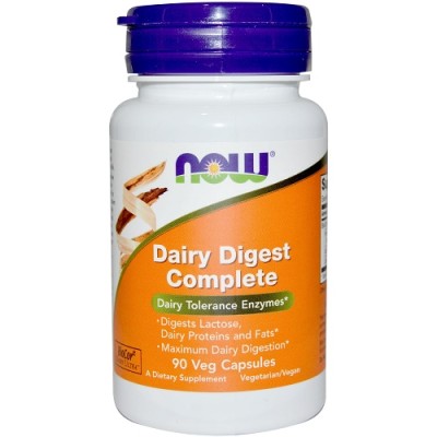 Dairy Digest Enzymes 90 веге капсули | Now Foods Спомага за разграждането на млечната захар Стимулира лесното усвояване на лактоза При подут корем и газове Подобрява липидния баланс Подобрява прера Dairy Digest Enzymes 90 веге капсули | Now Foods Спомага 