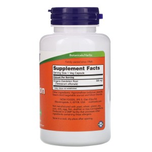 Глухарче Корен 500 мг 100 веге капсули | Now Foods