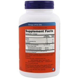 DHA Супер Силна 500 мг 180 гел капсули | Now Foods