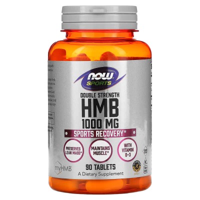 Double Strength HMB 1000 мг 90 таблетки | Now Foods