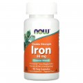 Double Strength Iron 36 мг 90 веге капсули | Now Foods