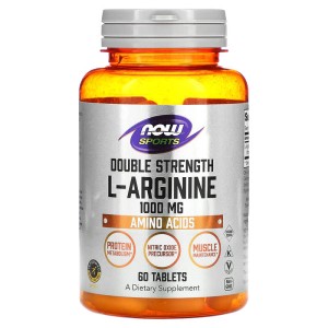 Double Strength L-Arginine 1000 мг 60 таблетки | Now Foods