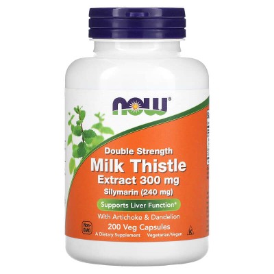 Double Strength Milk Thistle Extract 300 мг 200 веге капсули | Now Foods Double Strength Milk Thistle Extract 300 мг 200 веге капсули | Now Foods