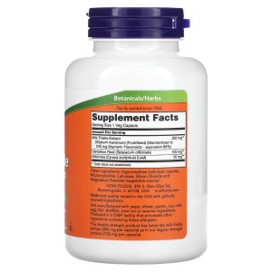 Double Strength Milk Thistle Extract 300 мг 200 веге капсули | Now Foods