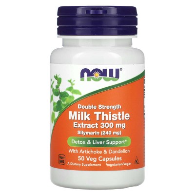 Double Strength Milk Thistle Extract 300 мг 50 веге капсули | Now Foods Double Strength Milk Thistle Extract 300 мг 50 веге капсули | Now Foods