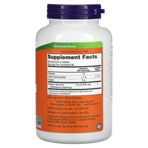Double Strength Spirulina 1000 мг 240 таблетки | Now Foods