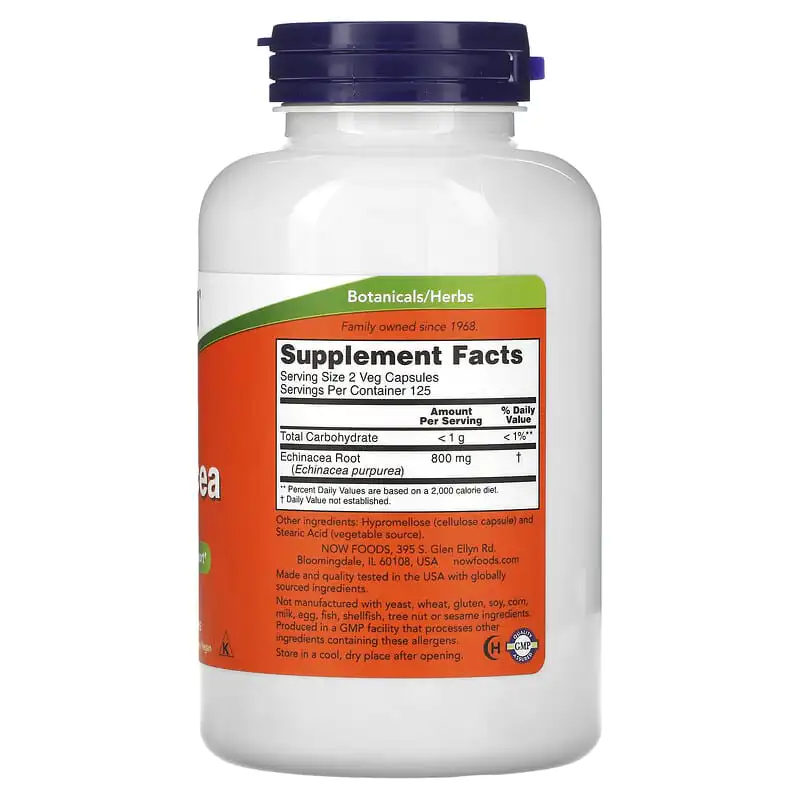 Ехинацея (Echinacea) 400 мг 250 веге капсули | Now Foods Ехинацея (Echinacea) 400 мг 250 веге капсули | Now Foods