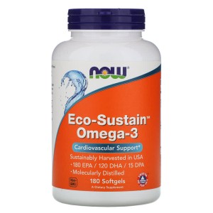 Eco-Sustain Omega-3 180 гел-капсули | Now Foods
