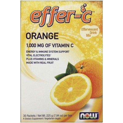 Effer-C Orange 30 sachets I Now Foods Защитава имунната система Неутрализира симптомите на настинка Помага за жизненоважните процеси в тялото Effer-C Orange 30 сашета на топ цена от Now Foods дос Effer-C Orange 30 sachets I Now Foods Защитава имунната сис
