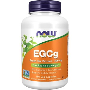 Епигалокатехин галат EGCG Зелен чай 400 мг 180 капсули | Now Foods
