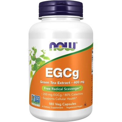Епигалокатехин галат EGCG Зелен чай 400 мг 180 капсули | Now Foods