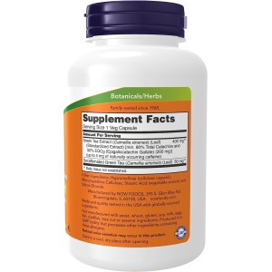 Епигалокатехин галат EGCG Зелен чай 400 мг 180 капсули | Now Foods