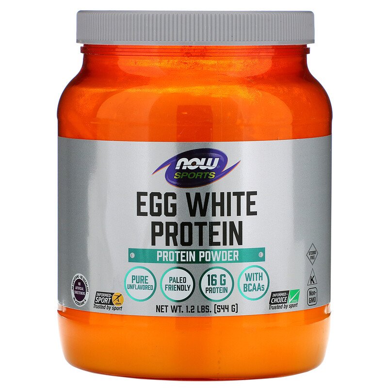 Яйчен Протеин Eggwhite Protein 544 гр | Now Foods 