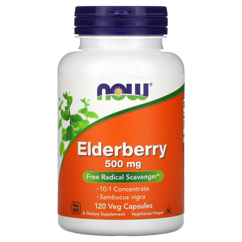 Elderberry Extract 500 мг 120 веге капсули | Now Foods