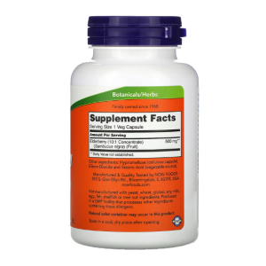 Elderberry Extract 500 мг 120 веге капсули | Now Foods
