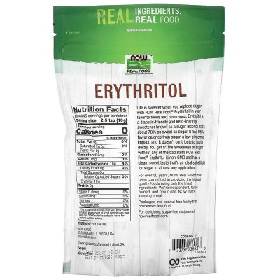 Erythritol 454 гр | Now Foods Erythritol 454 гр | Now Foods