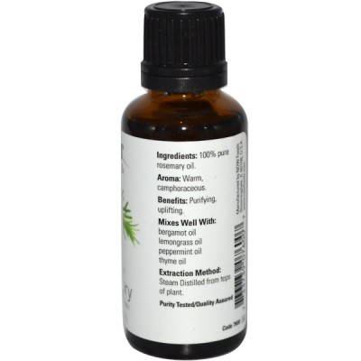 Essential Oils 100% Pure Rosemary 30 мл | Now Foods Има тонизиращ ефект Подобрява кръвообращението Забавя процесите на стареене Повишава защитните сили на организма Подобрява паметта и вниманието Essential Oils 100% Pure Rosemary 30 мл | Now Foods Има тон