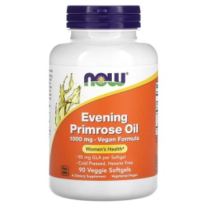 Evening Primrose Oil Vegan Formula 1000 мг 90 веге гел-капсули | Now Foods Evening Primrose Oil Vegan Formula 1000 мг 90 веге гел-капсули | Now Foods