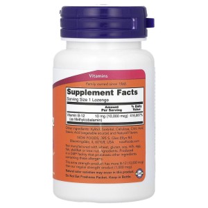 Extra Strength Methyl B-12 10000 мкг 60 таблетки за смучене | Now Foods