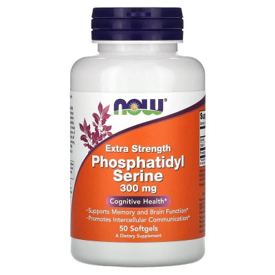 Extra Strength Phosphatidyl Serine 300 мг 50 гел-капсули | Now Foods