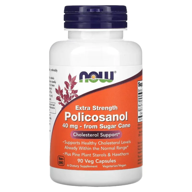 Extra Strength Policosanol 40 мг 90 веге капсули | Now Foods Поддържа здравословни нива на холестерол Помага и за намаляване на концентрацията на тромбоцитите в кръвта Нормализира метаболизма на мазнините в о Extra Strength Policosanol 40 мг 90 веге капсу