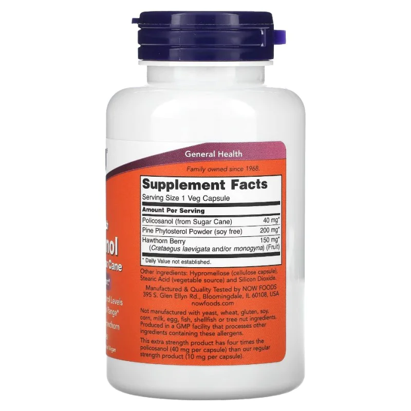 Extra Strength Policosanol 40 мг 90 веге капсули | Now Foods Extra Strength Policosanol 40 мг 90 веге капсули | Now FoodsПоддържа здравословни нива на холестерол
Помага и за намаляване на концентрацията на тромбоцитите в кръвта
Нормализира мета Extra Strength Policosanol 40 мг 90 веге капсули | Now Foods Поддържа здравословни нива на холестерол Помага и за намаляване на концентрацията на тромбоцитите в кръвта Нормализира метаболизма на мазнините в о Extra Strength Policosanol 40 мг 90 веге капсу
