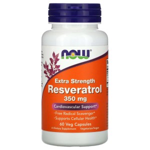 Extra Strength Resveratrol 350 мг 60 веге капсули | Now Foods