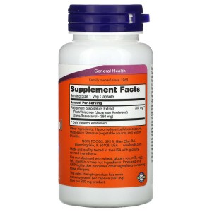 Extra Strength Resveratrol 350 мг 60 веге капсули | Now Foods