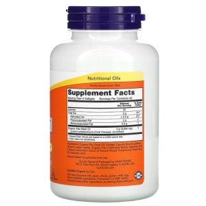 Ленено Масло (High Lignan Flax Seed Oil) 1000 мг 120 дражета | Now Foods