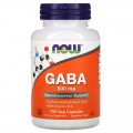 GABA 500 мг + Витамин B-6 100 веге капсули | Now Foods