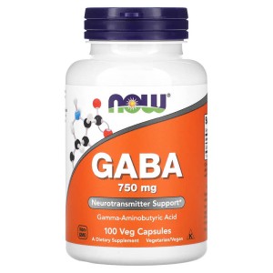 GABA 750 мг 100 веге капсули | Now Foods