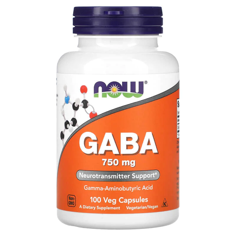 GABA 750 мг 100 веге капсули | Now Foods GABA 750 мг 100 веге капсули | Now Foods