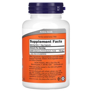 GABA 750 мг 100 веге капсули | Now Foods