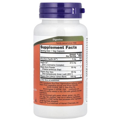 Gastro Comfort with PepZin GI 60 веге капсули | Now Foods