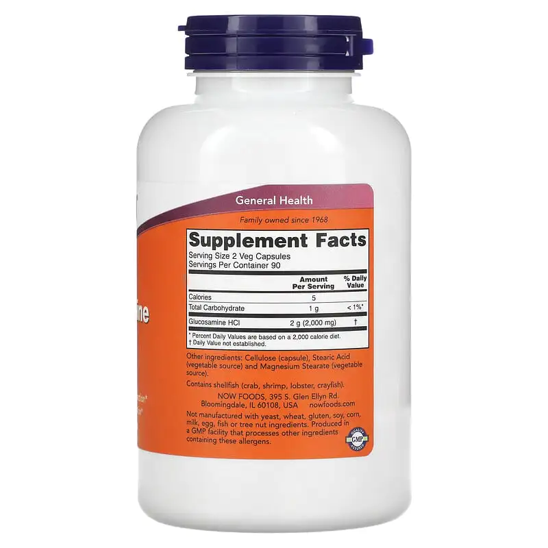 Glucosamine 1000 180 веге капсули | Now Foods Glucosamine 1000 180 веге капсули | Now Foods